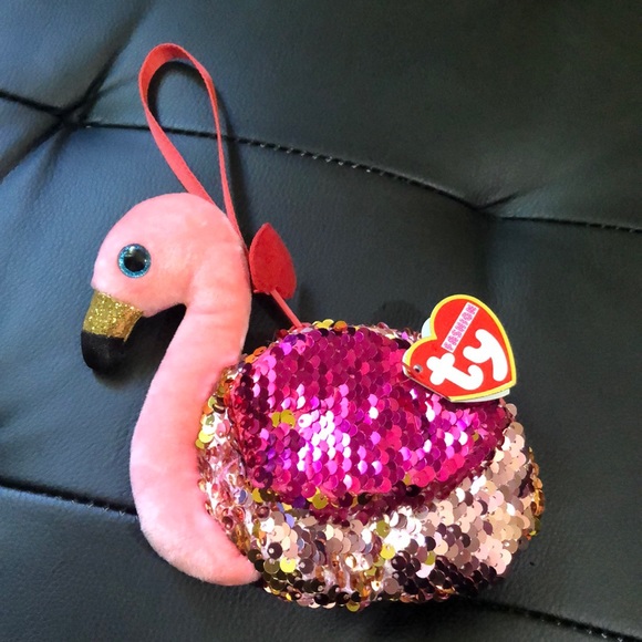 Handbags - TY flamingo coin purse 👛